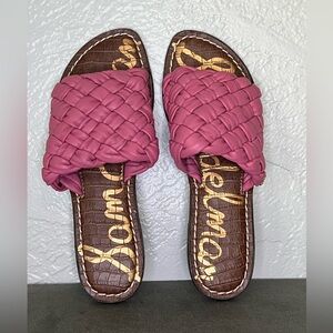 NWOT Sam Edelman Pink Quilted Slide Sandals Size 7